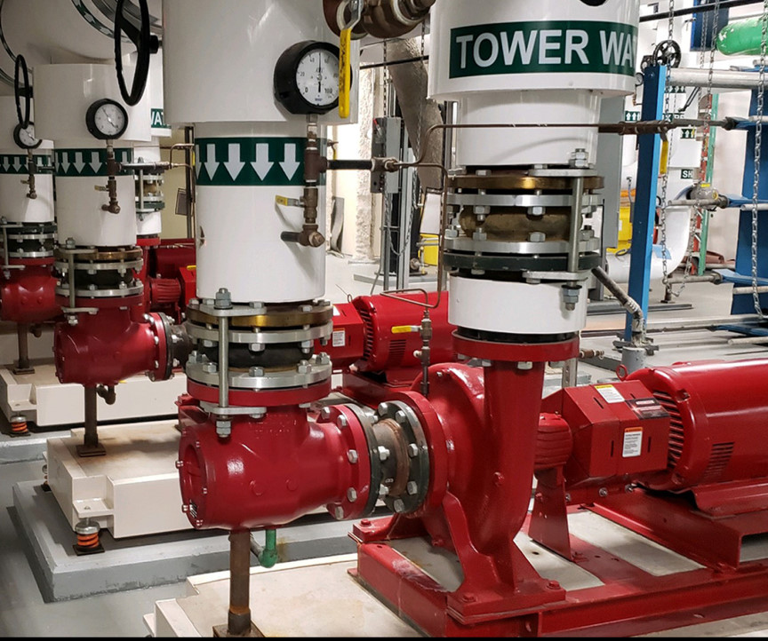 Mechanical work area, ACI, a mechanical service company.