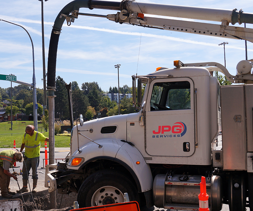 Industrial Vac Truck with JPG Services, a mechanical service company.